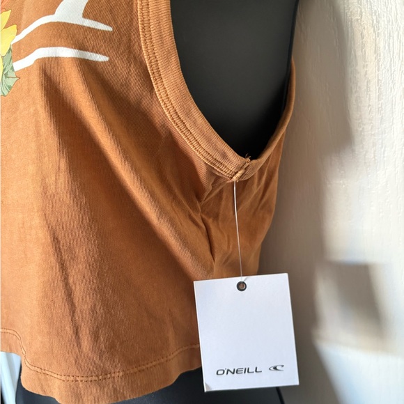 O'Neill Women's Tan Floral Tank Top - Picture 3 of 4